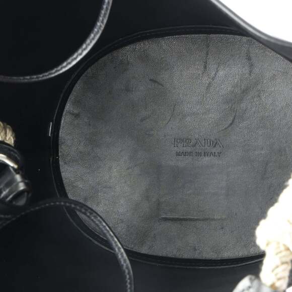 Prada Tambour Bucket Bag Leather With #148886P82B - Picture 7 of 9